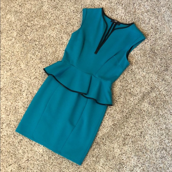 ABS Scuba Sheath with Peplum Detail Dress 👗 - Picture 1 of 7